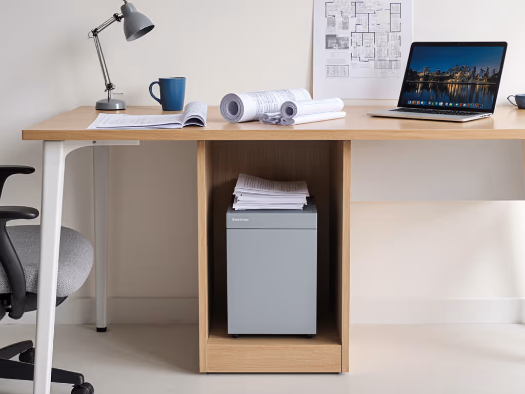 small_real_estate_office_with_under-desk_shredder